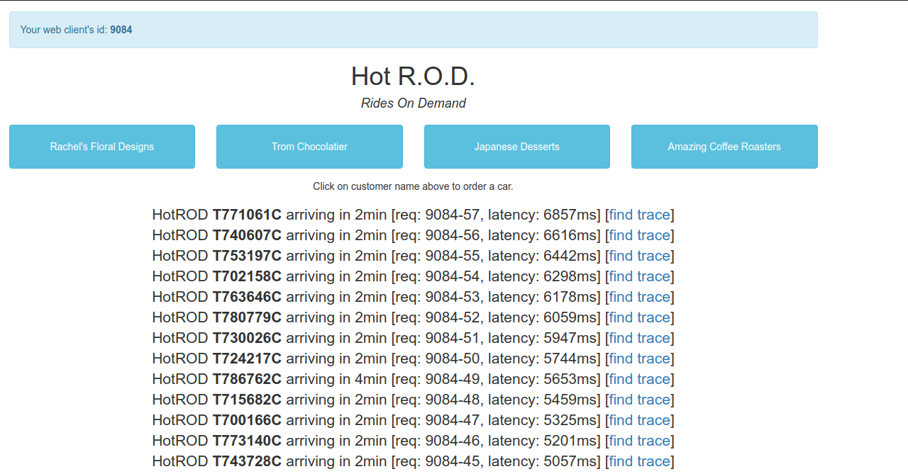 HotROD latency